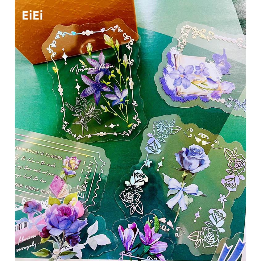 【新品・未使用】フレークシール クリア素材 46点セット Amazon | 【日本製】フレークシール クリア素材 フラワー 花（10