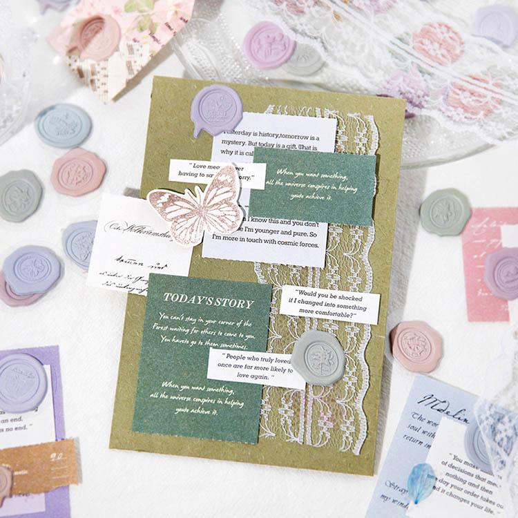 カラフル　封蝋フレークシール　45枚 カラフル 封蝋フレークシール 45枚 カラフル封蝋フレークシール45枚