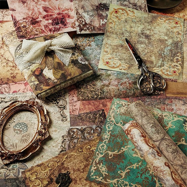 素材紙ブック 華やか 大きめ 海外デザインペーパー 本タイプ