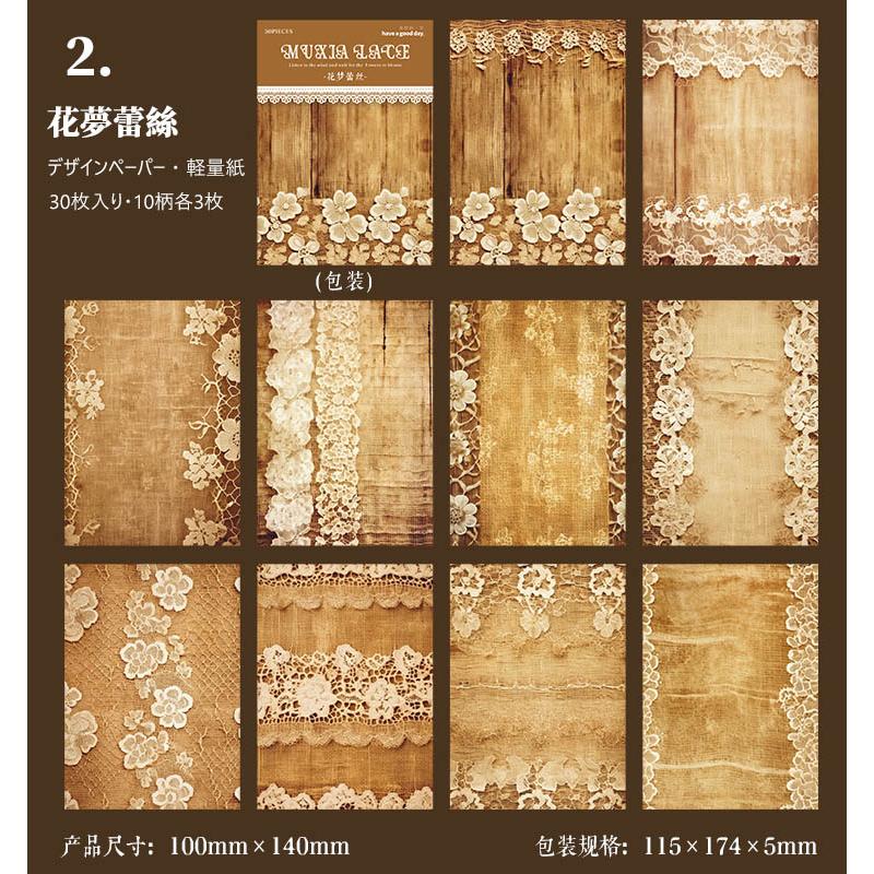 レース ペーパー 海外デザインペーパー ヴィンテージ コラージュ素材