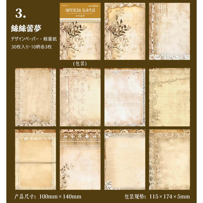 レース ペーパー 海外デザインペーパー ヴィンテージ コラージュ素材