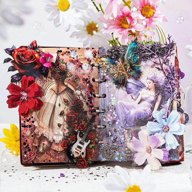 海外デザインペーパー ヴィンテージ ペーパー 素材紙ブック 背景紙