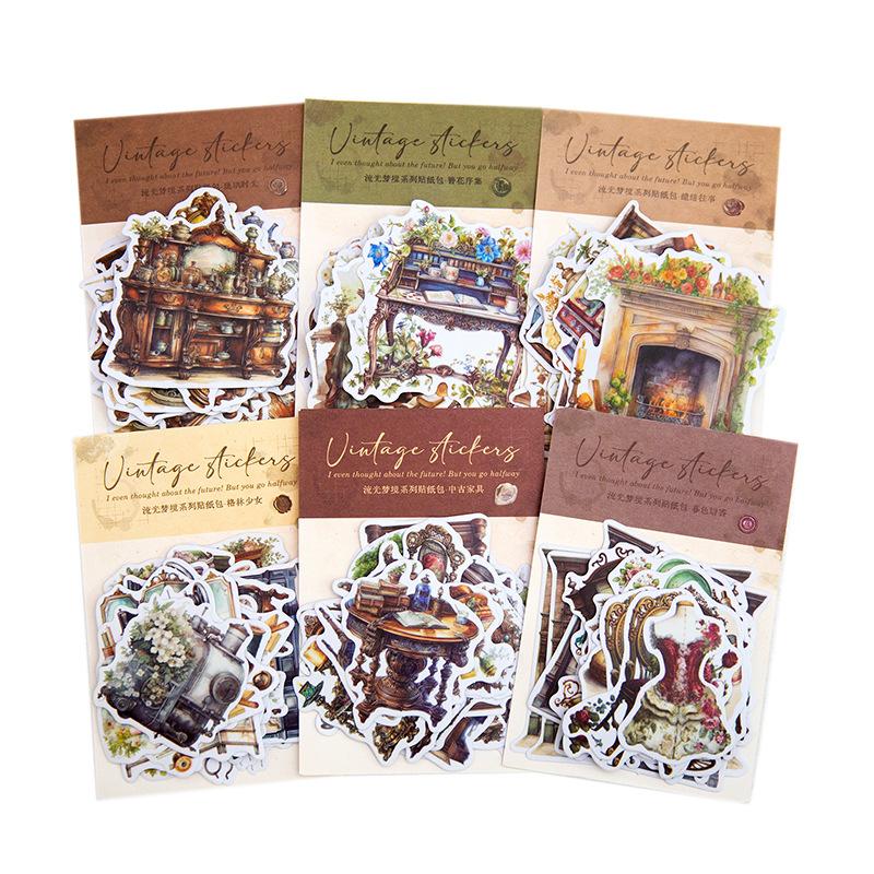 マステシール コラージュ素材 シール 大きめ コラージュ 素材