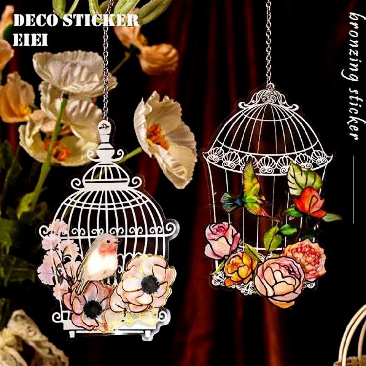 【import】クリアスタンプ コラージュ 鳥/鳥かご1シート290円 JJ☆様専用です ※8月31日までお取置きもでき 【