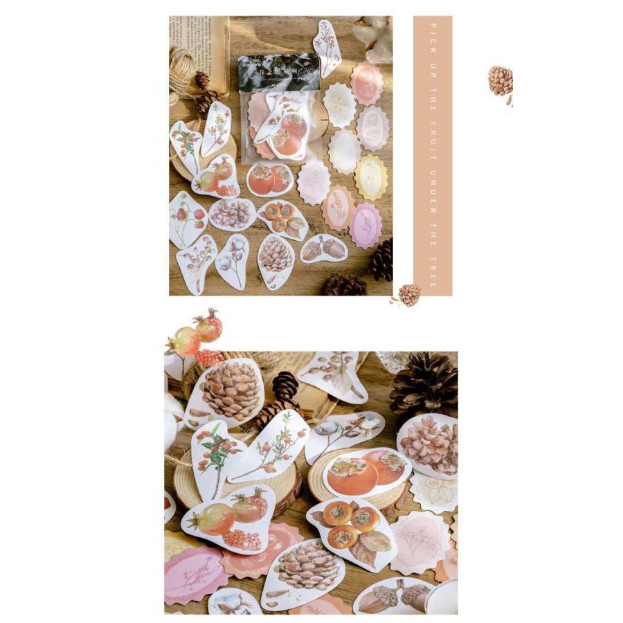 海外マスキングテープ素材 40枚入り フレークシール コラージュ マステ