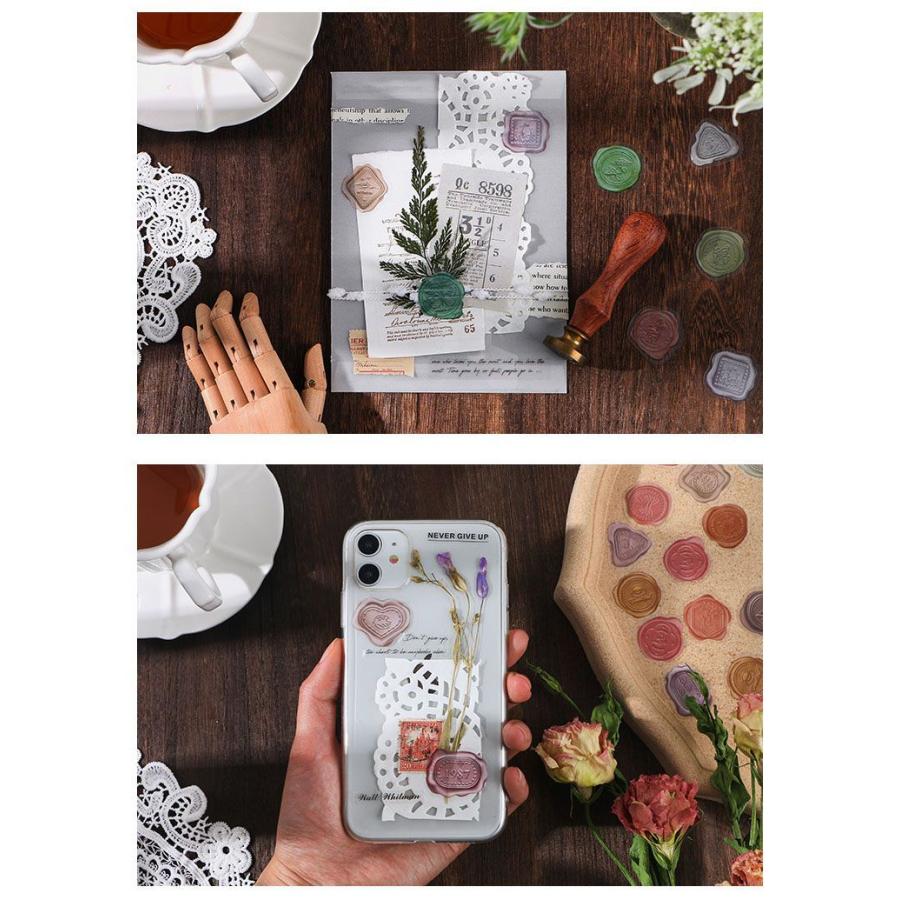 即納 シーリング ワックス スタンプ 風 フレークシール ろう 封蝋