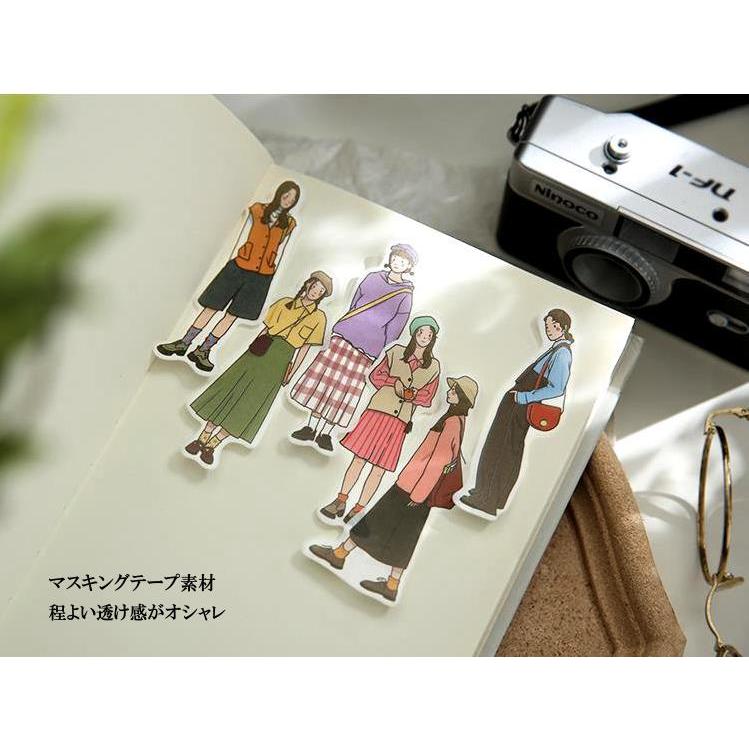 15日迄100サイズ パンパン 海外人物ステッカー まとめ売り 巻マステ 断捨離 即日出荷 マステシール 大きめ 女の子 女子 男子 男の子 男性 彼女