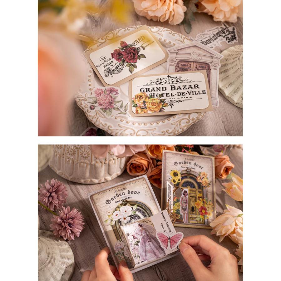 フレークシール 大きめ マステシール アンティーク レトロ マステ 海外