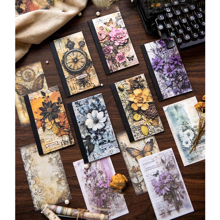 素材紙ブック 海外 デザインペーパー ブック アンティーク調 素材紙