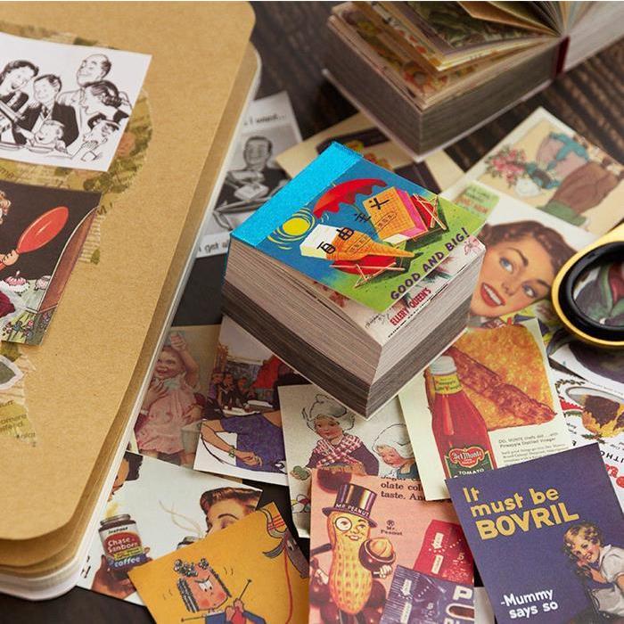 400枚400柄 大容量 ミニ素材紙ブック 異素材 海外 紙モノ 半透明