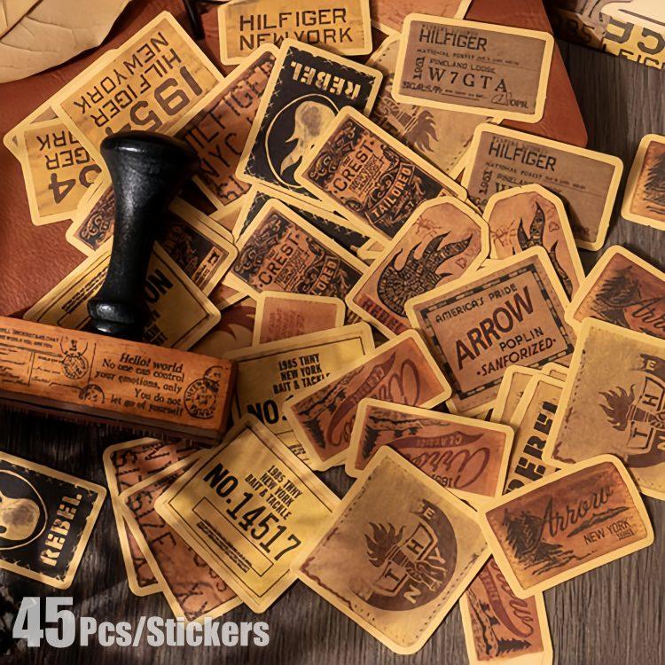 270枚 レトロ フレークシール コラージュシール アメリカン