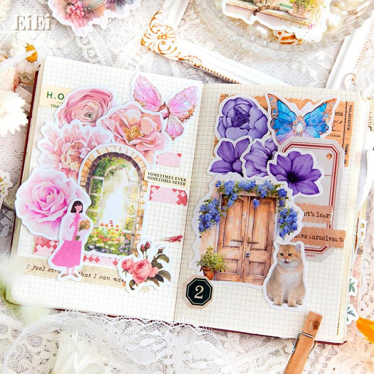 コラージュシール マステ素材 45枚 コラージュ素材セット マステシール