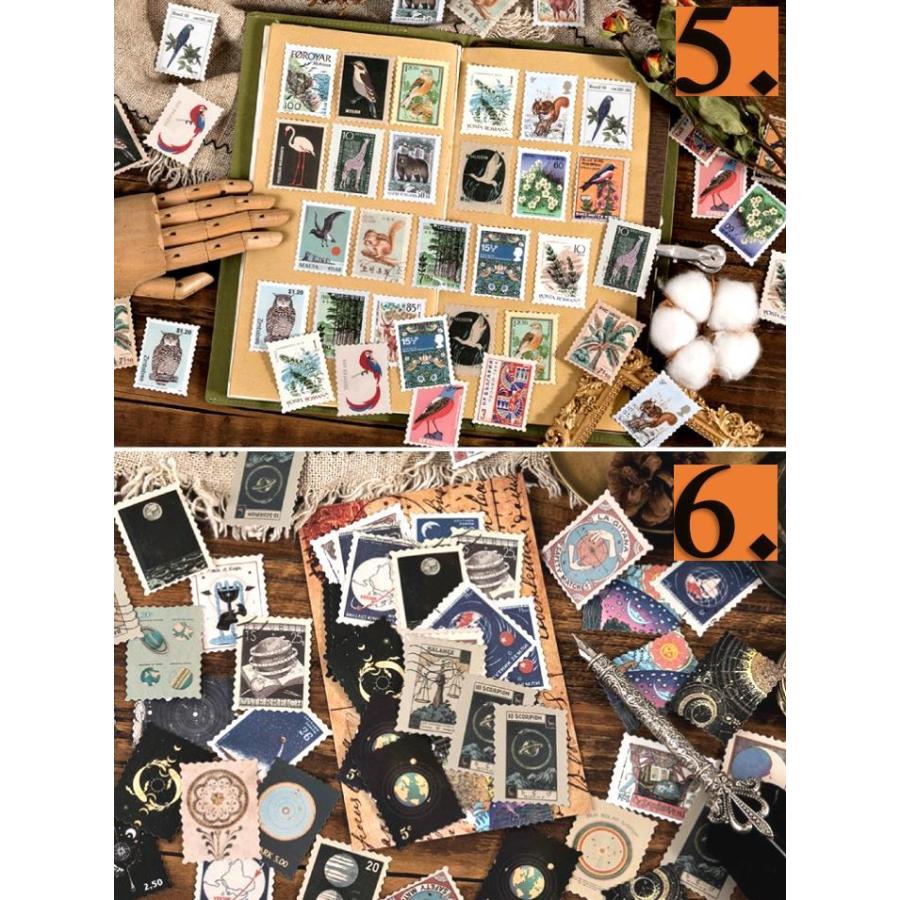 即納 海外 切手シール フレークシール スタンプシール アンティーク