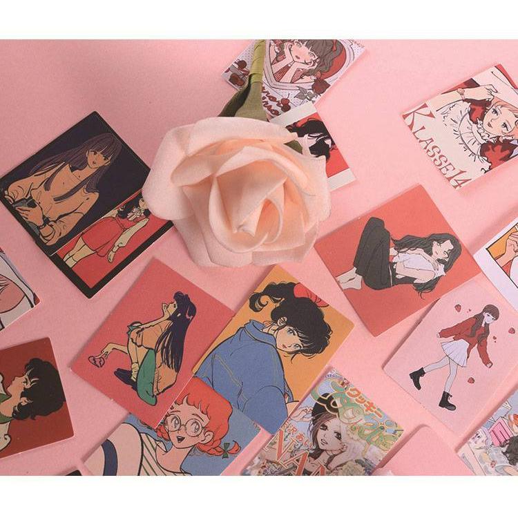 即日出荷 昭和 レトロ 報刊少女 シール ステッカー ヴィンテージシール