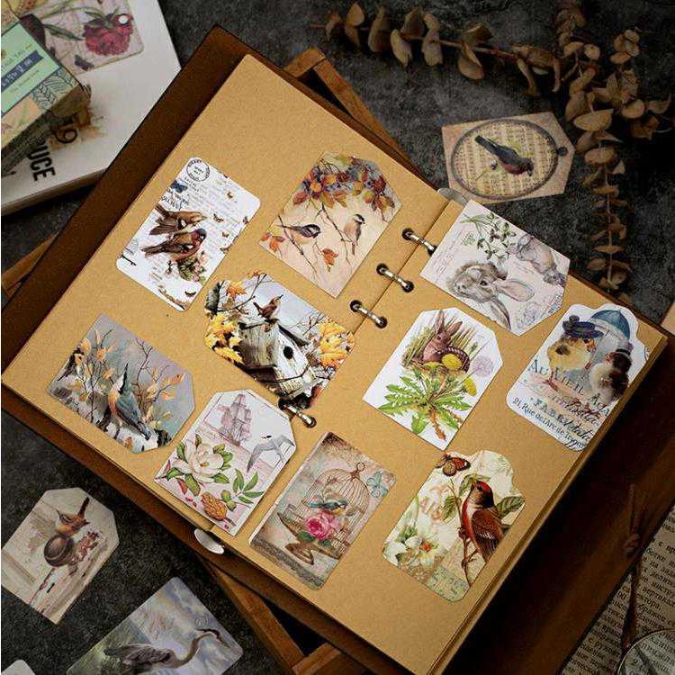 海外 アンティークタグ ビンテージタグ レトロ 50枚入り デザイン 全て