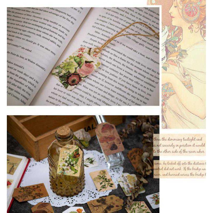 海外 アンティークタグ ビンテージタグ レトロ 50枚入り デザイン 全て