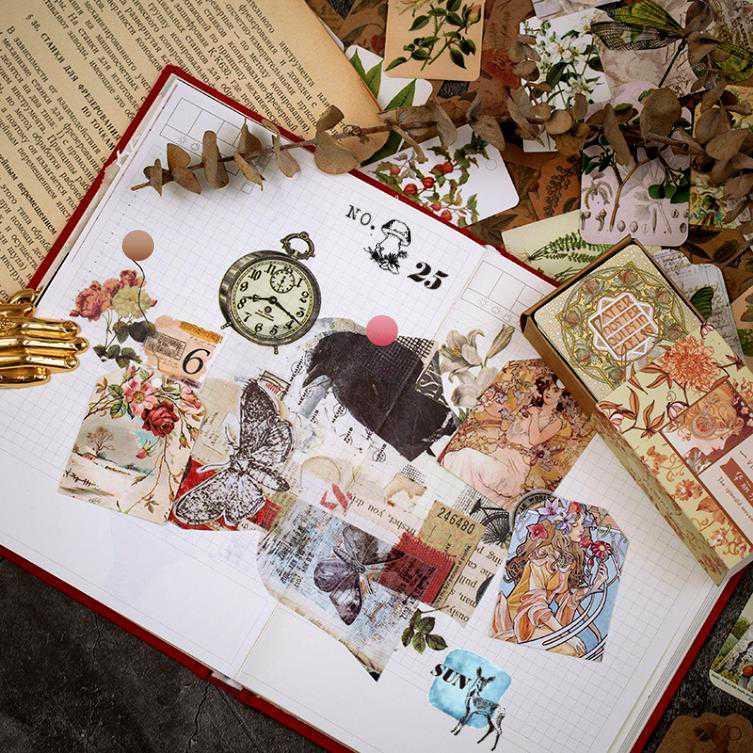 海外 アンティークタグ ビンテージタグ レトロ 50枚入り デザイン 全て