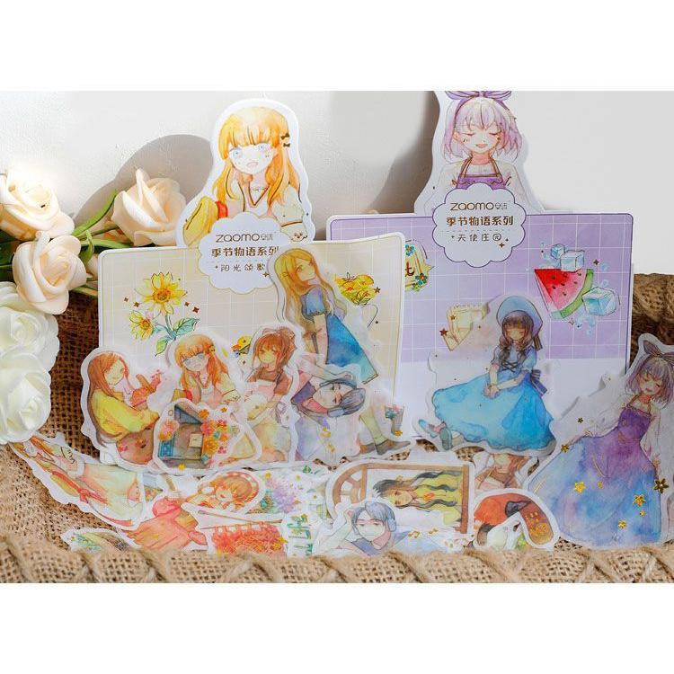 可愛いい❤️❤️人物マステフレークシール( ⸝⸝•ᴗ•⸝⸝ )208 【公式
