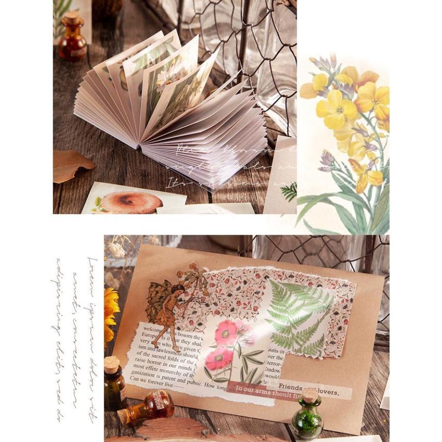 即日出荷 植物 花 マステシール ミニシールブック◇一冊50枚 全8種