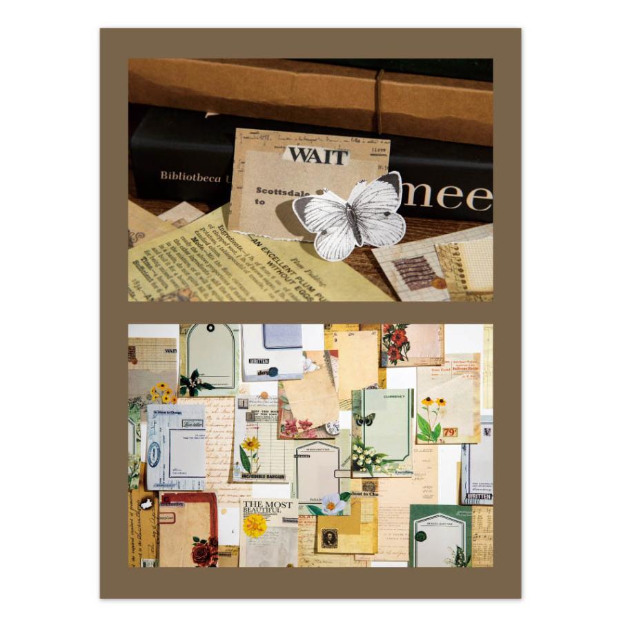 796❤︎海外 紙モノ コラージュ素材 メモセット F 40枚入り 796