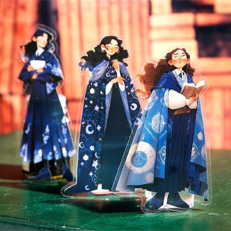 手描き風 人物シール 50枚 大きめ キャラクターステッカー 女子 シール