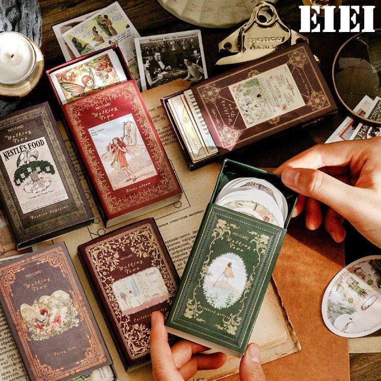 海外ステッカー 60枚 フレークシール 箱入り 手帳デコ ラベル