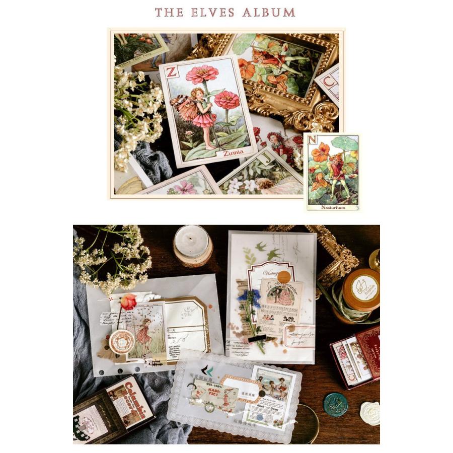 海外ステッカー 60枚 フレークシール 箱入り 手帳デコ ラベル