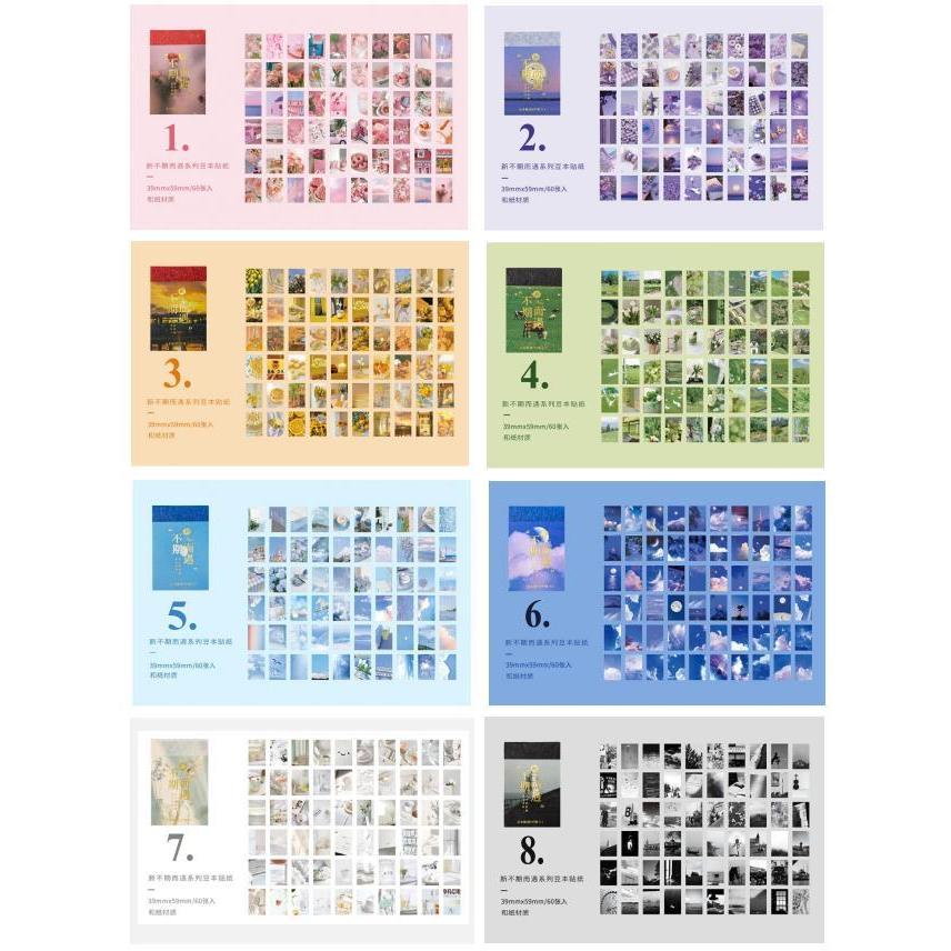 コラージュ素材 まとめ売り 60サイズ 海外マステ 人物ステッカー 即日出荷 海外シール 60枚綴り ミニシールブック マスキングテープ素材