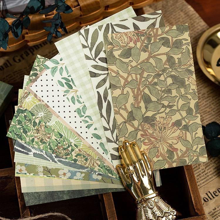 即日出荷 ヴィンテージ デザイン ペーパー アンティーク 素材紙 60枚