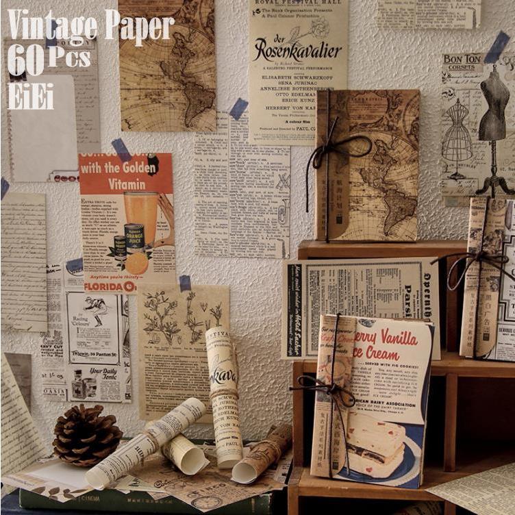 海外 ヴィンテージ ペーパー レトロ デザイン アンティーク 素材紙 60