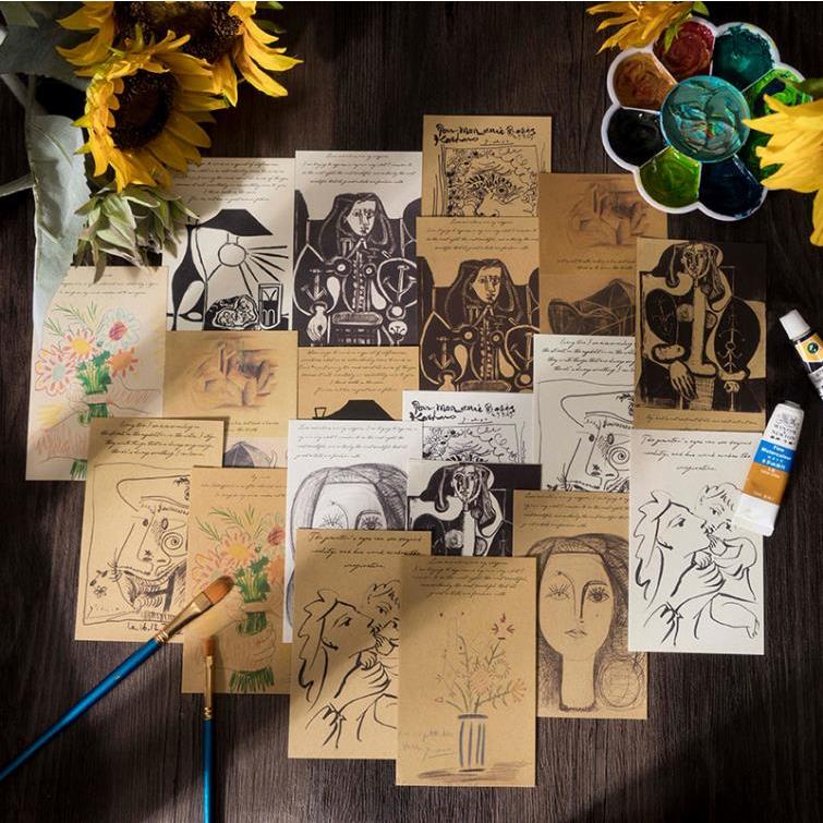 即日出荷 名画 アート デザインペーパーセット 60枚 コラージュ 素材