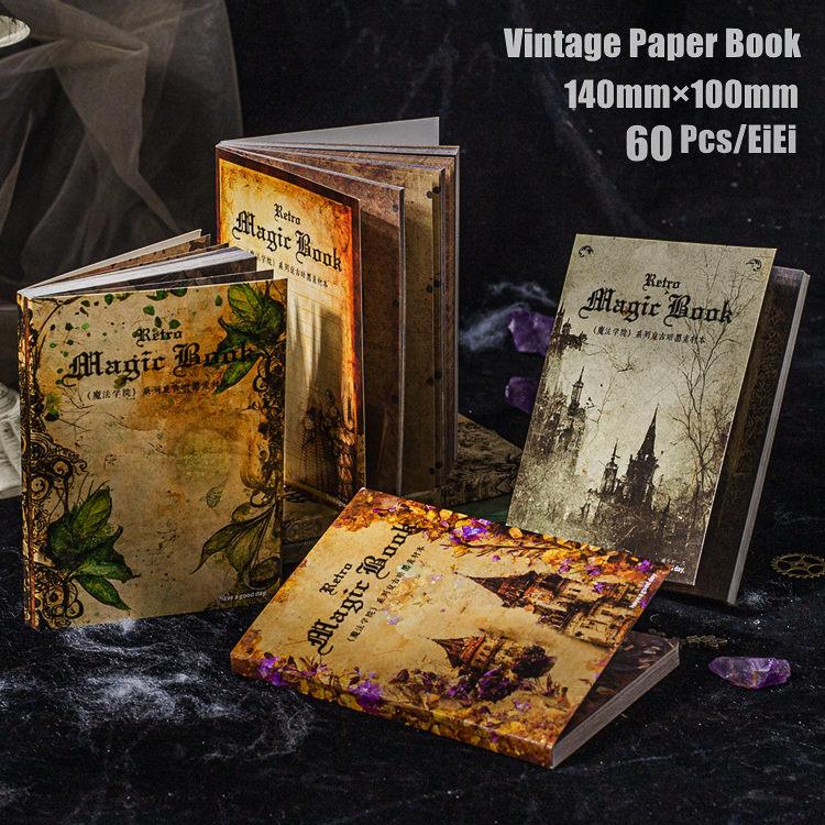 即納 素材紙ブック 60枚/冊 ヴィンテージ ペーパー アンティーク 素材
