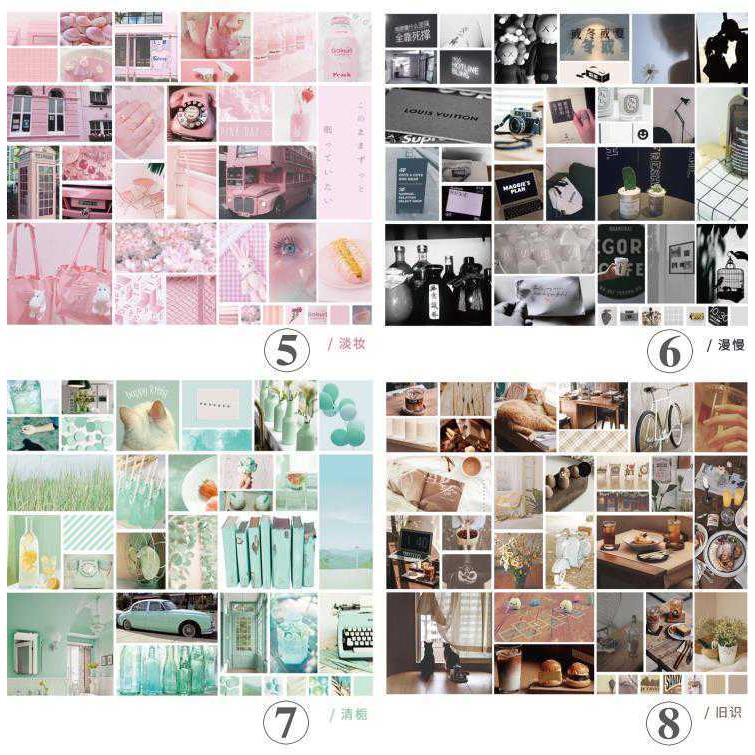 フレークシール 70枚 海外 コラージュ 素材 マスキングテープ素材