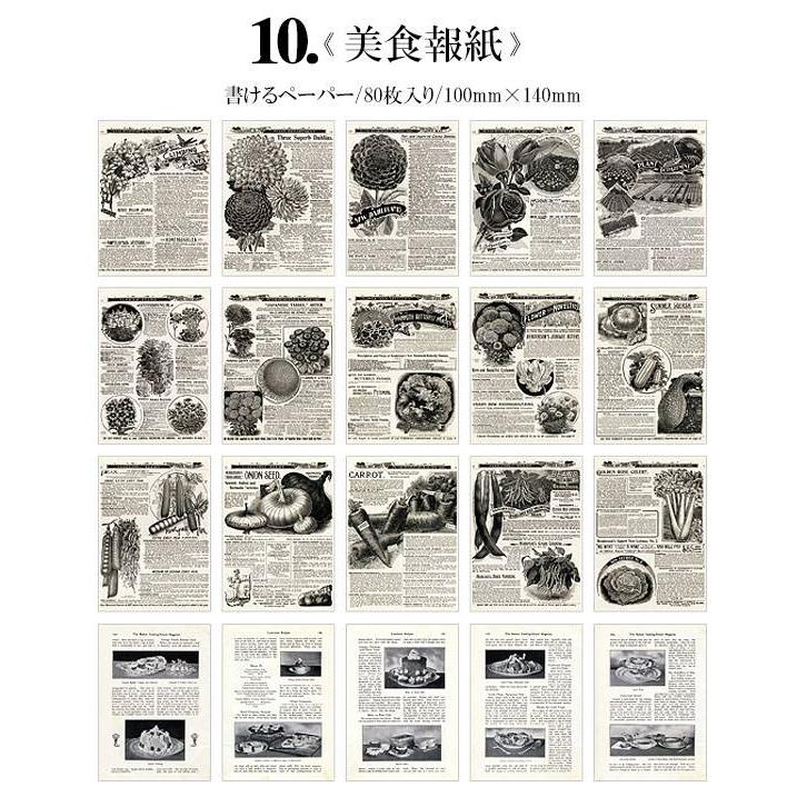 ヴィンテージ 素材紙 薄手 海外 レトロ デザイン ペーパー ブック