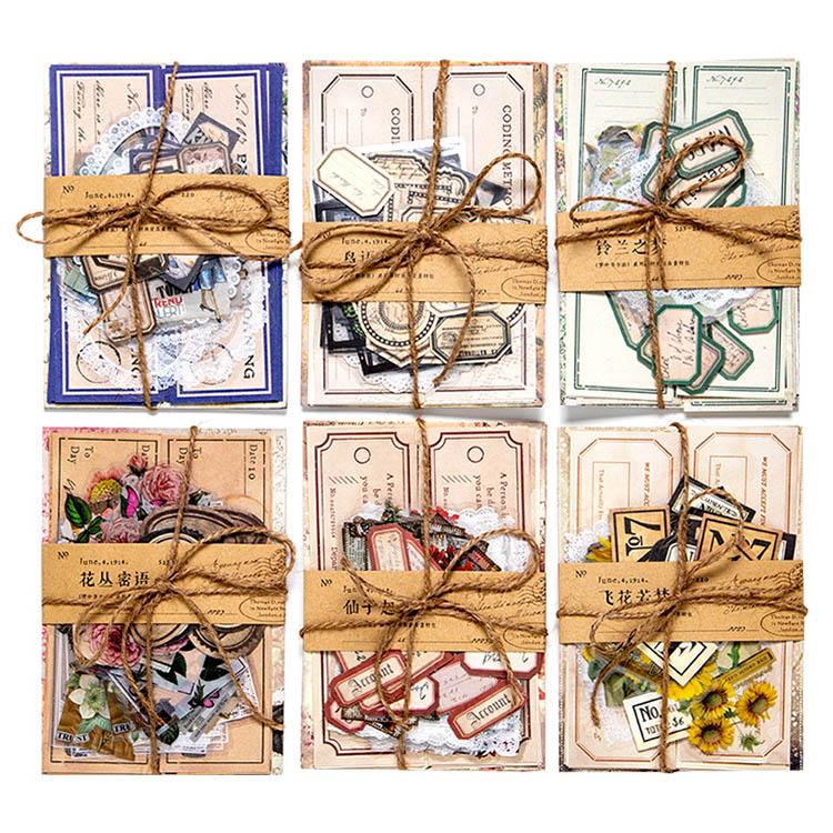 多素材 80枚 3種類素材 詰め合わせセット 海外 コラージュ 素材