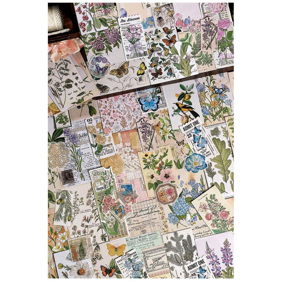 80枚 異素材 コラージュ素材セット 2種類素材 詰め合わせセット 大容量