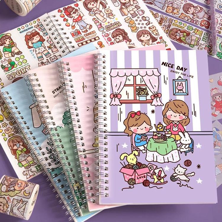 シール帳 はがせる A5サイズ 48頁 24枚 両面 剥離紙 シール台紙 無地