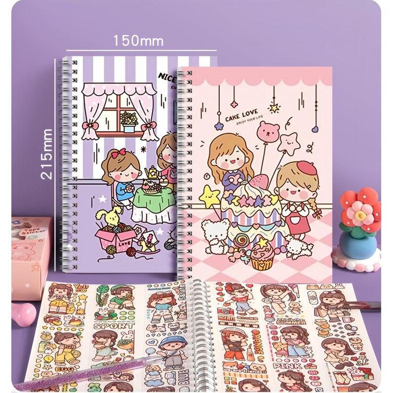 シール帳 はがせる A5サイズ 48頁 24枚 両面 剥離紙 シール台紙 無地