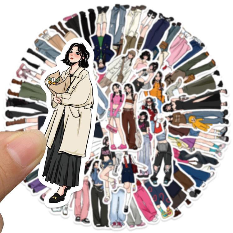 コラージュ/人物ステッカー/装飾ステッカー❤️まとめ売り 即納 人物シール 柄違い100枚 人物ステッカー 大容量 コラージュ