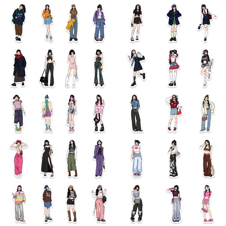 コラージュ/人物ステッカー/装飾ステッカー❤️まとめ売り stickersheet0014_4.jpg