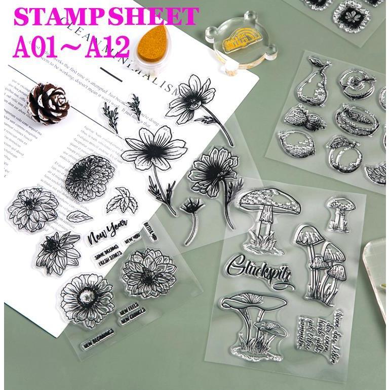 import】クリアスタンプ コラージュ クローバー 1シート290円