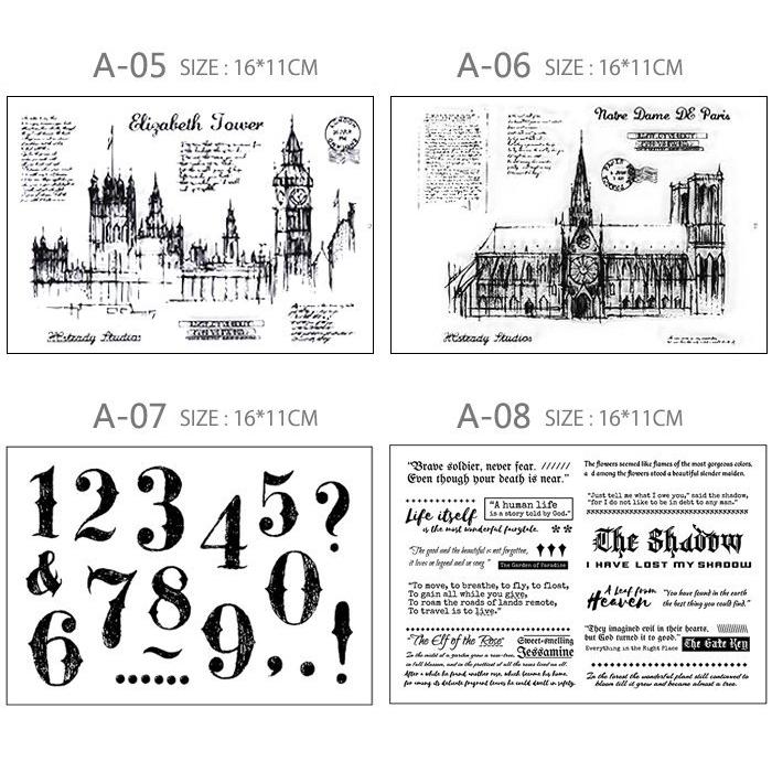 即日出荷 クリアスタンプ クリアスタンプシート 透明 A01-12 アクリル