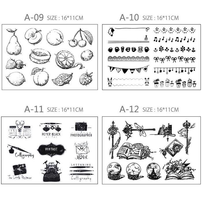 即日出荷 クリアスタンプ クリアスタンプシート 透明 A01-12 アクリル