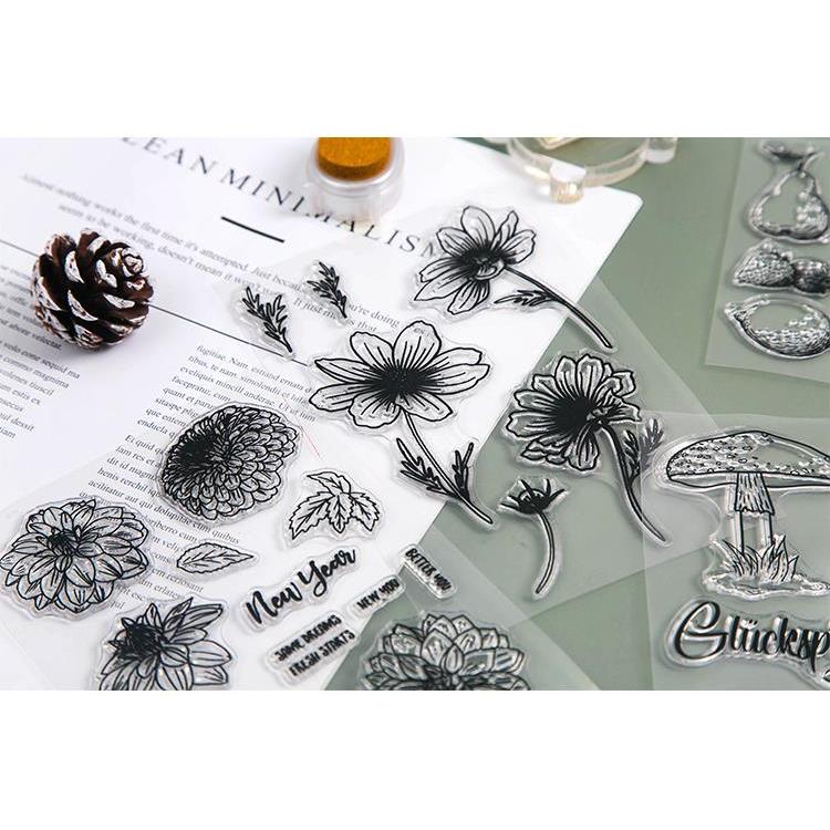 海外製クリアスタンプ まとめ売り 15個セット 即日出荷 クリアスタンプ クリアスタンプシート 透明 A01-12