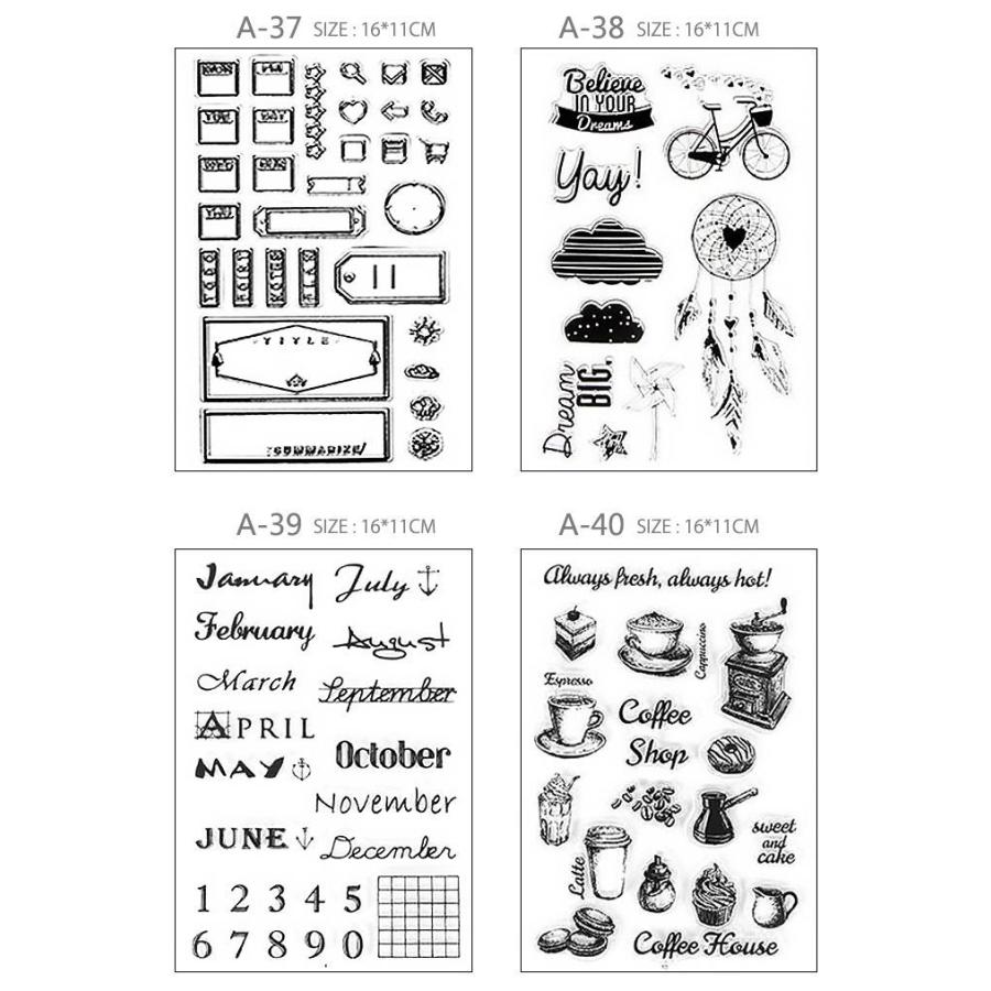 即日出荷 クリアスタンプ クリアスタンプシート 透明 A33-52 アクリル