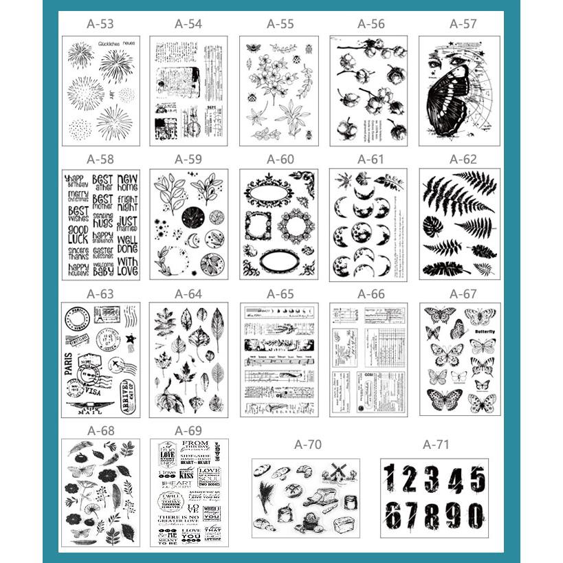 即日出荷 クリアスタンプ クリアスタンプシート 透明 A01-12 アクリル