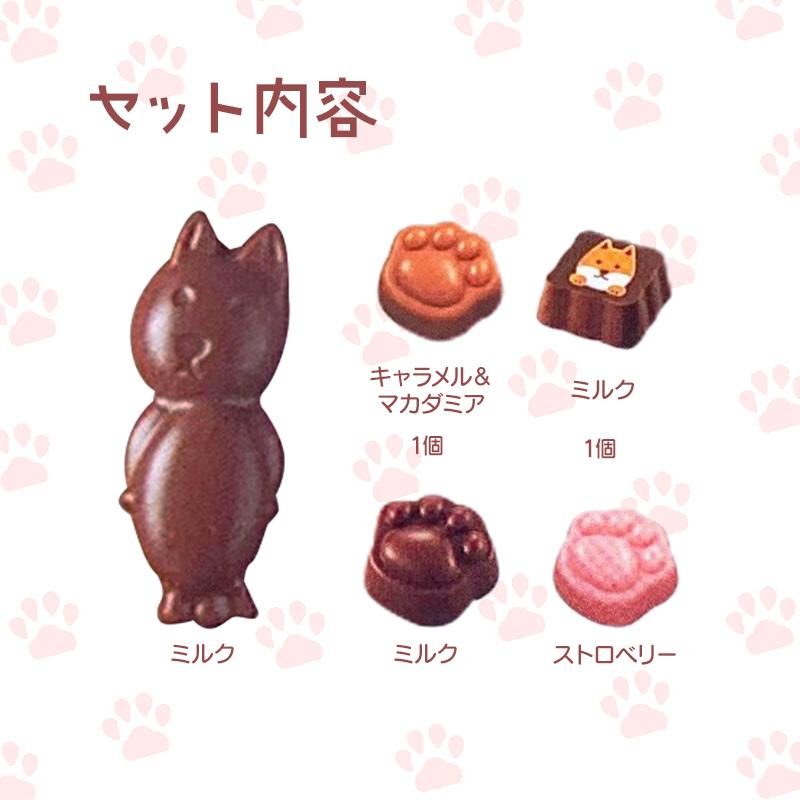 芥川製菓 在庫限り！わんこショコラ5コ チョコ * 緑 * 手提げ袋 チョコ