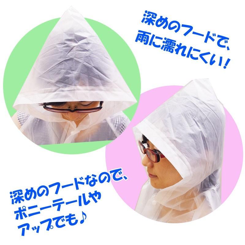 即納 高品質 簡易レインコート 乳白 60個セット(1c/s)  男女兼用 フリーサイズ 厚手 半透明 ロング丈 軽量 使い捨て 雨具 雨合羽 かっぱ_8