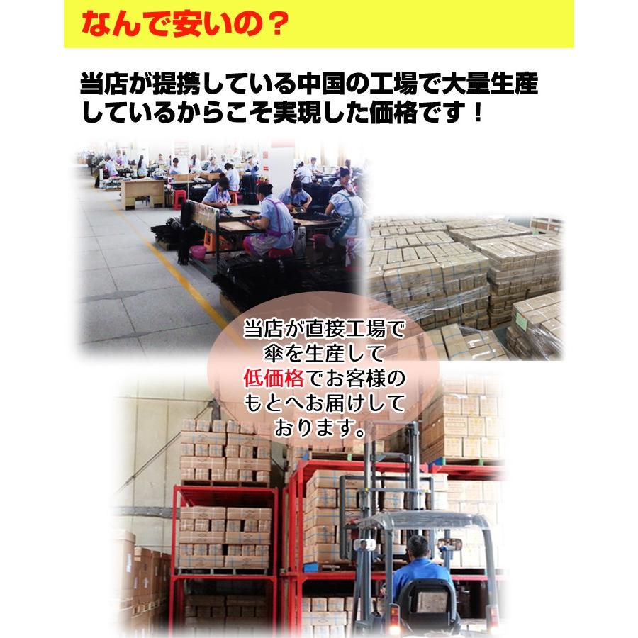 即納 60cm傘大量購入 ポリエステル傘60cmジャンプ 黒300本セット(5c/s)の画像