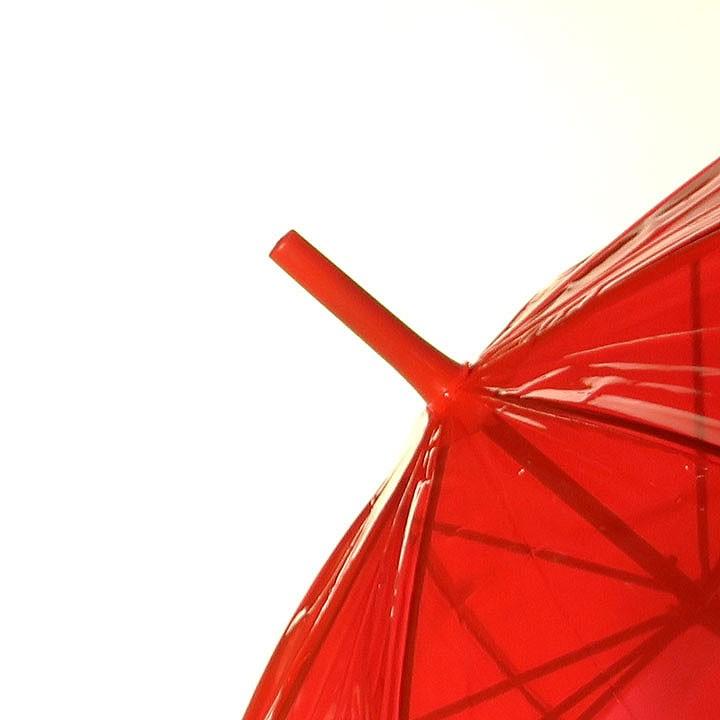 カラービニール傘  * ビニール傘50cm カラー 赤 （レッド） 6本セット *｜oroshistadium｜17